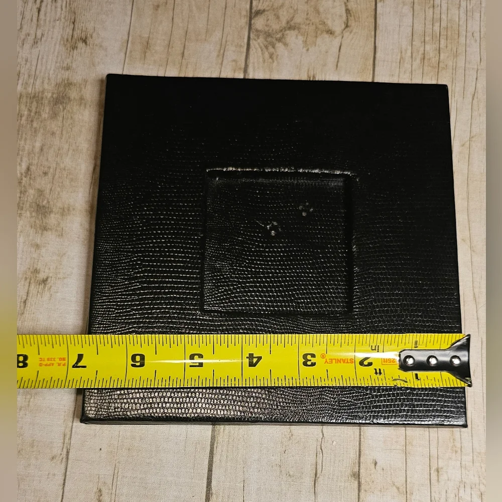 Black Faux Leather Textured □■ Picture Frame ■□ 2.5